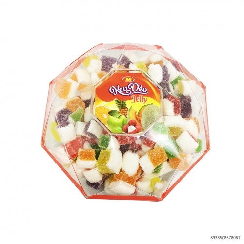 Kẹo Dẻo 2 Lớp Hộp Lục Lăng Khải Đạt 395g